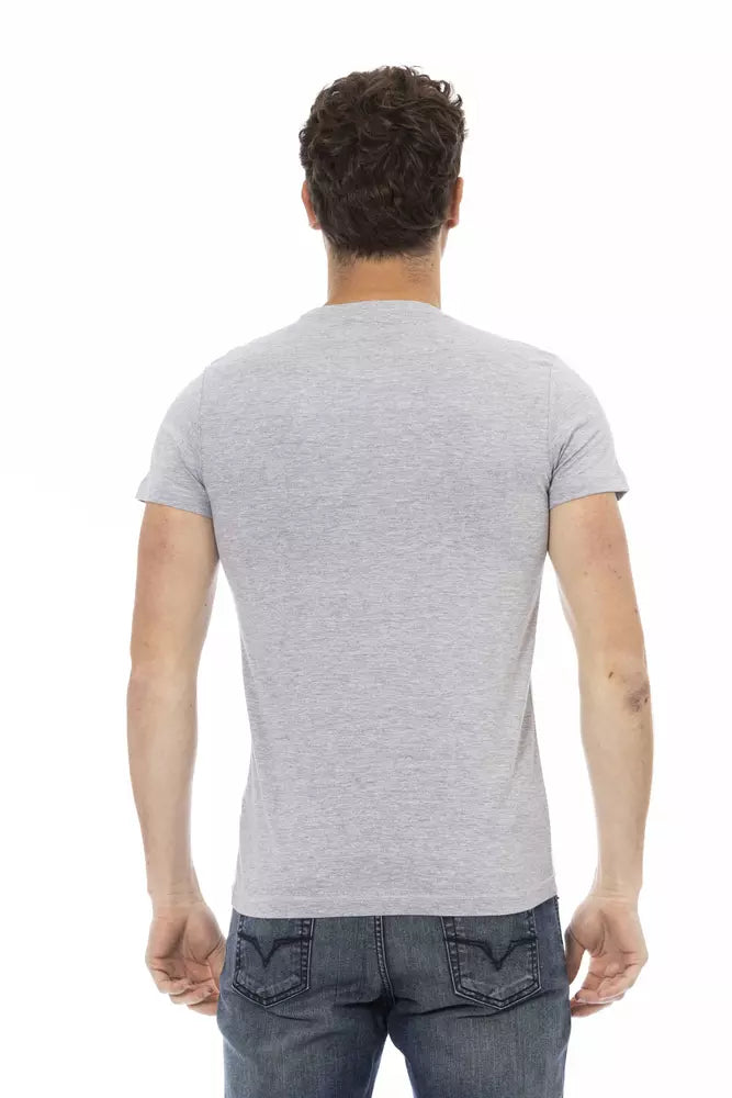 T-shirt da uomo in cotone grigio