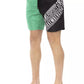 Green Polyester Men Swim Short