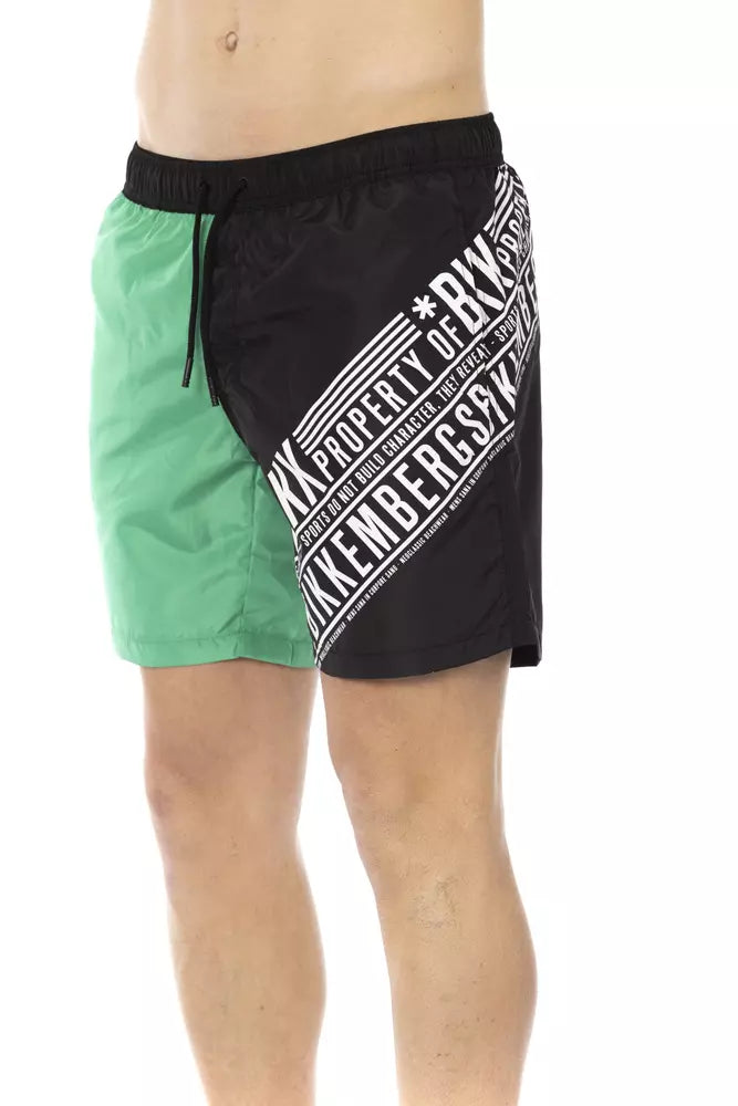 Bikkembergs Green Polyester Men's Swim Short