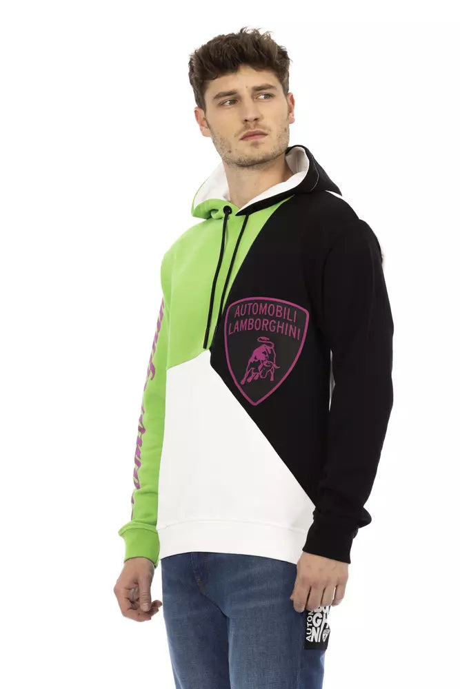 Weißer Herren-Kapuzenpullover aus Baumwolle