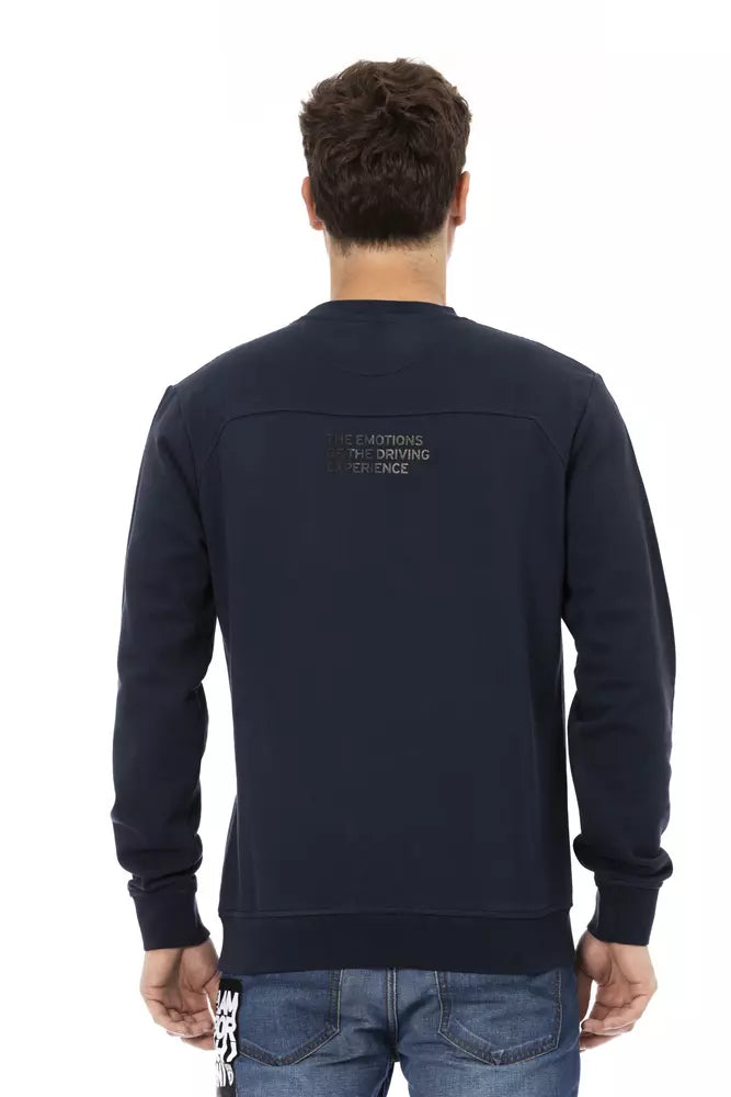 Blauer Herrenpullover aus Baumwolle