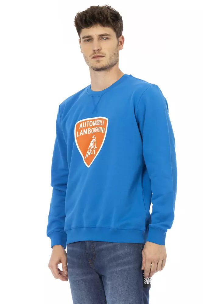 Blauer Herrenpullover aus Baumwolle