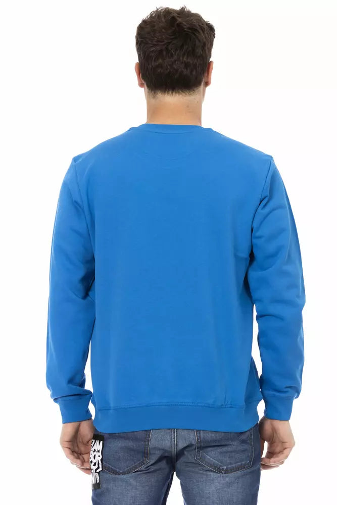 Blauer Herrenpullover aus Baumwolle