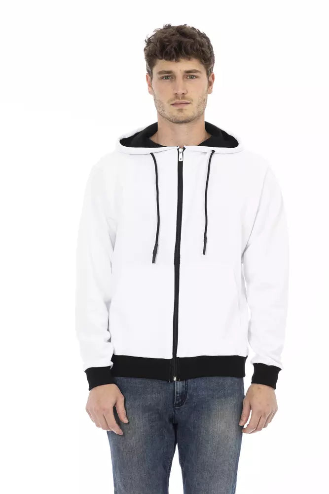 Weißer Herren-Hoodie aus Baumwolle