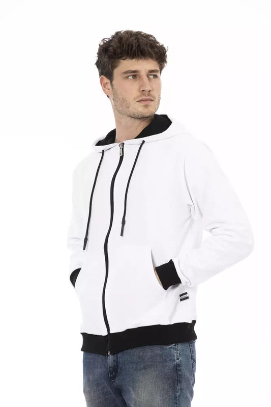 Weißer Herren-Hoodie aus Baumwolle