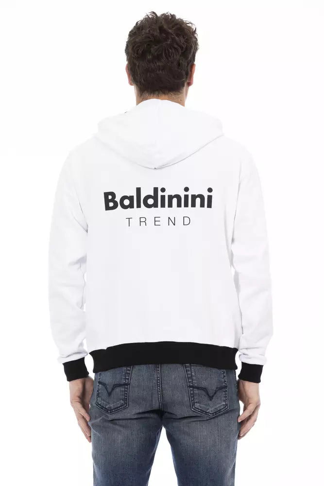 Weißer Herren-Hoodie aus Baumwolle