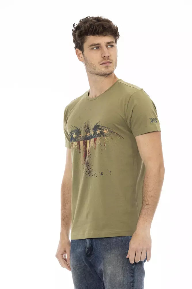 T-shirt da uomo in cotone verde