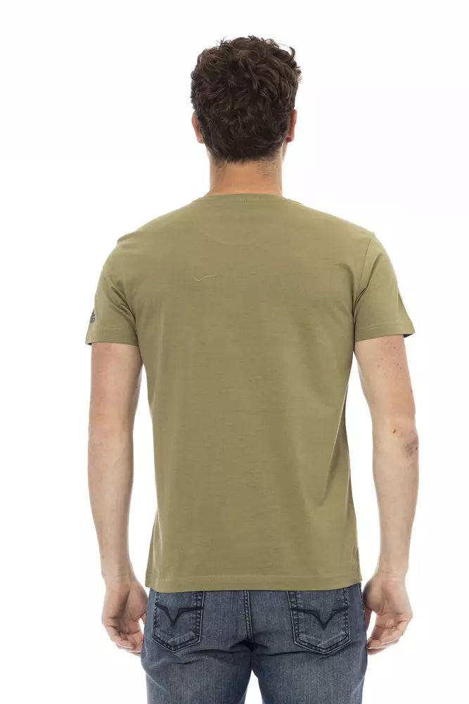 T-shirt da uomo in cotone verde