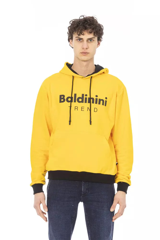 Gelber Baumwollpullover für Herren