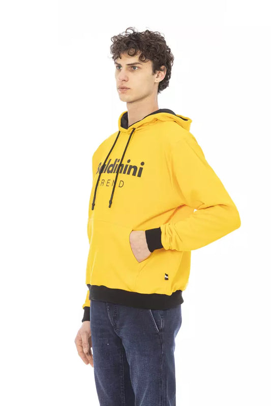 Gelber Baumwollpullover für Herren