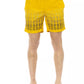 Yellow Polyester Men Swim Short