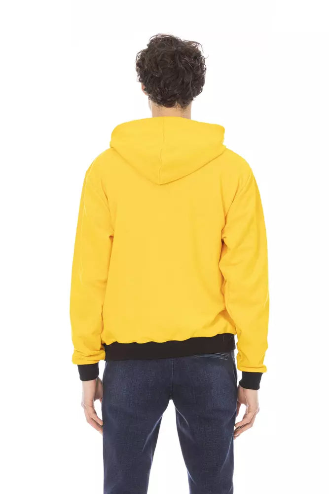 Gelber Baumwollpullover für Herren