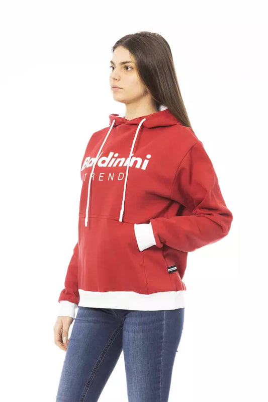 Roter Baumwollpullover für Damen