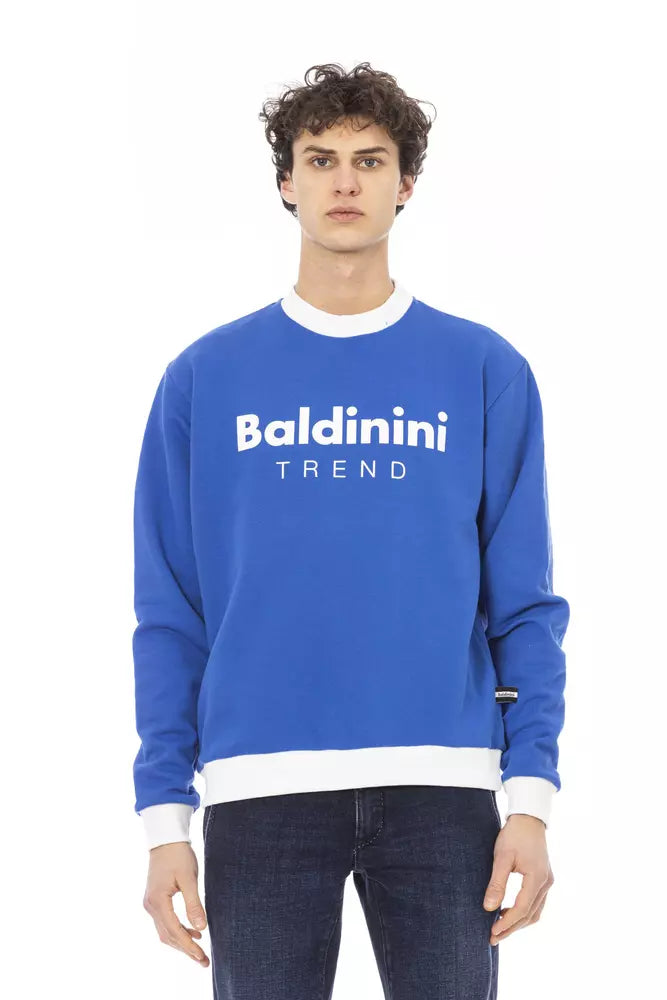 Blauer Herrenpullover aus Baumwolle