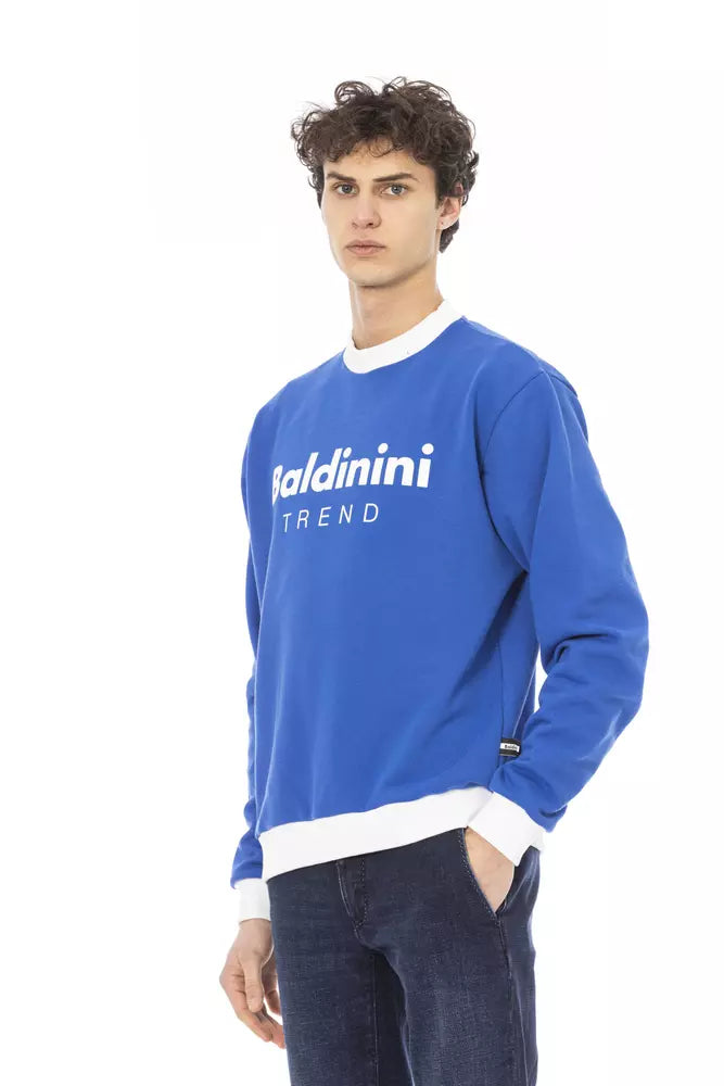 Blauer Herrenpullover aus Baumwolle