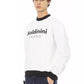 Weißer Baumwollpullover für Herren