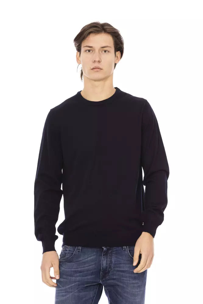 Maglione da uomo in tessuto blu