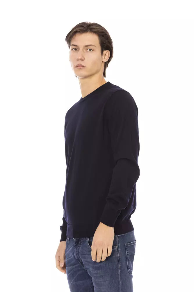Maglione da uomo in tessuto blu