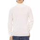 Weißer Stoff Herrenpullover