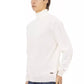 Weißer Stoff Herrenpullover