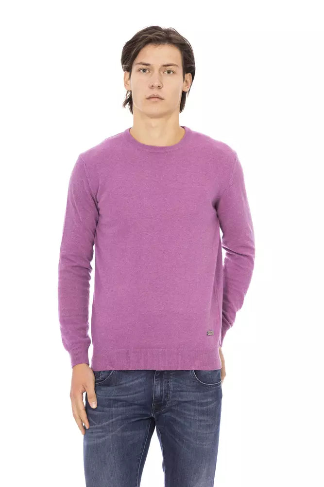 Lila Wollpullover für Herren