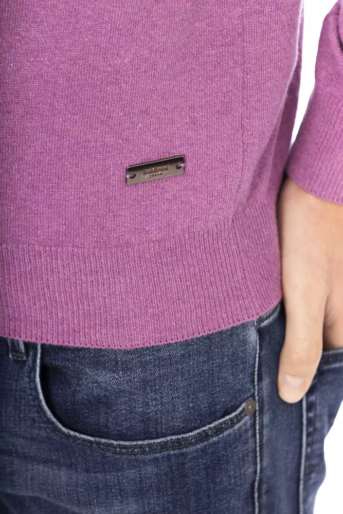 Lila Wollpullover für Herren