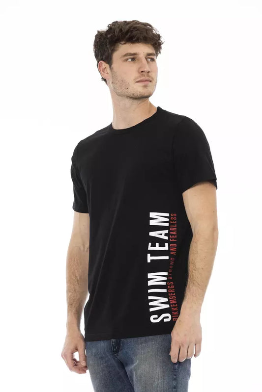 T-shirt da uomo in cotone nero