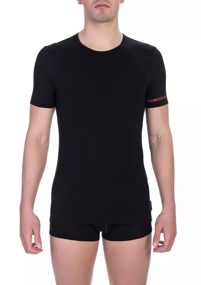 T-shirt da uomo in cotone nero