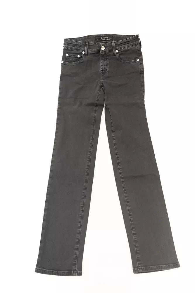 Schwarze Baumwolljeans für Damen