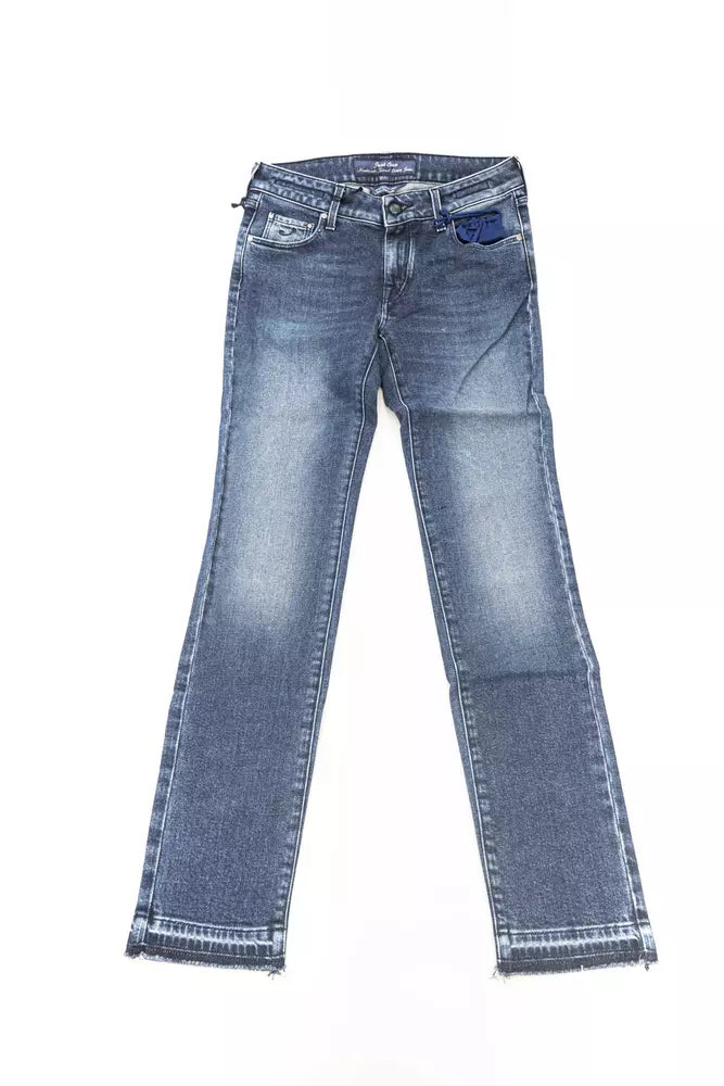 Blaue Baumwolljeans für Damen