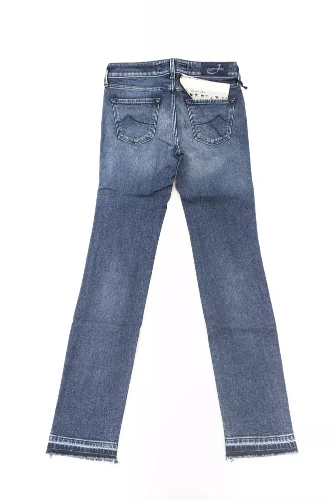 Blaue Baumwolljeans für Damen