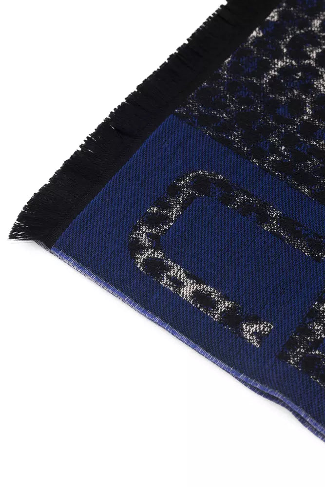 Blauer Wollschal für Herren