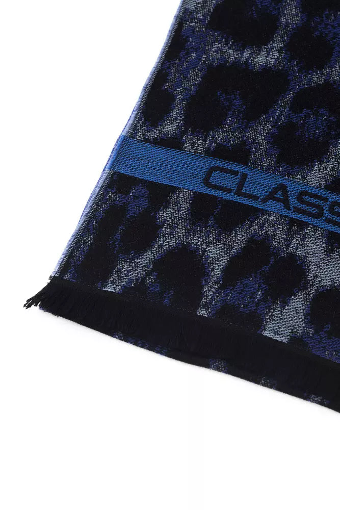 Blauer Wollschal für Herren
