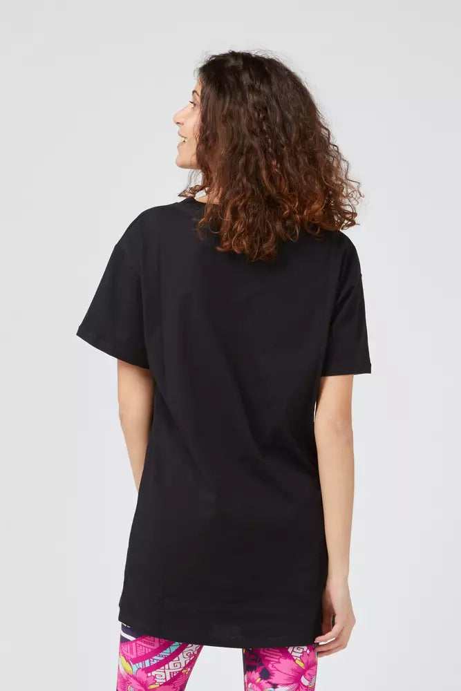 Blaues Damen-T-Shirt aus Baumwolle
