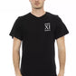 T-shirt da uomo in cotone nero