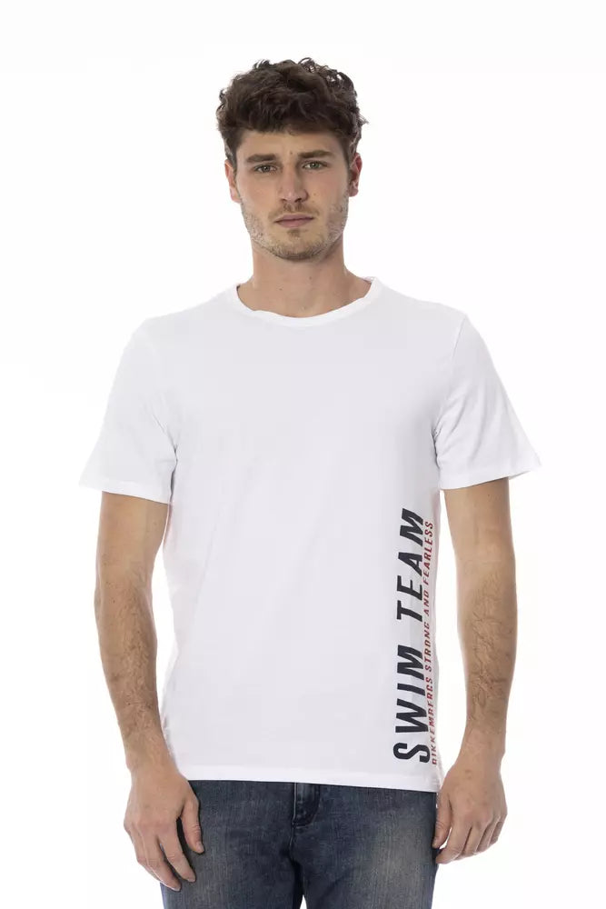 T-shirt da uomo in cotone bianco