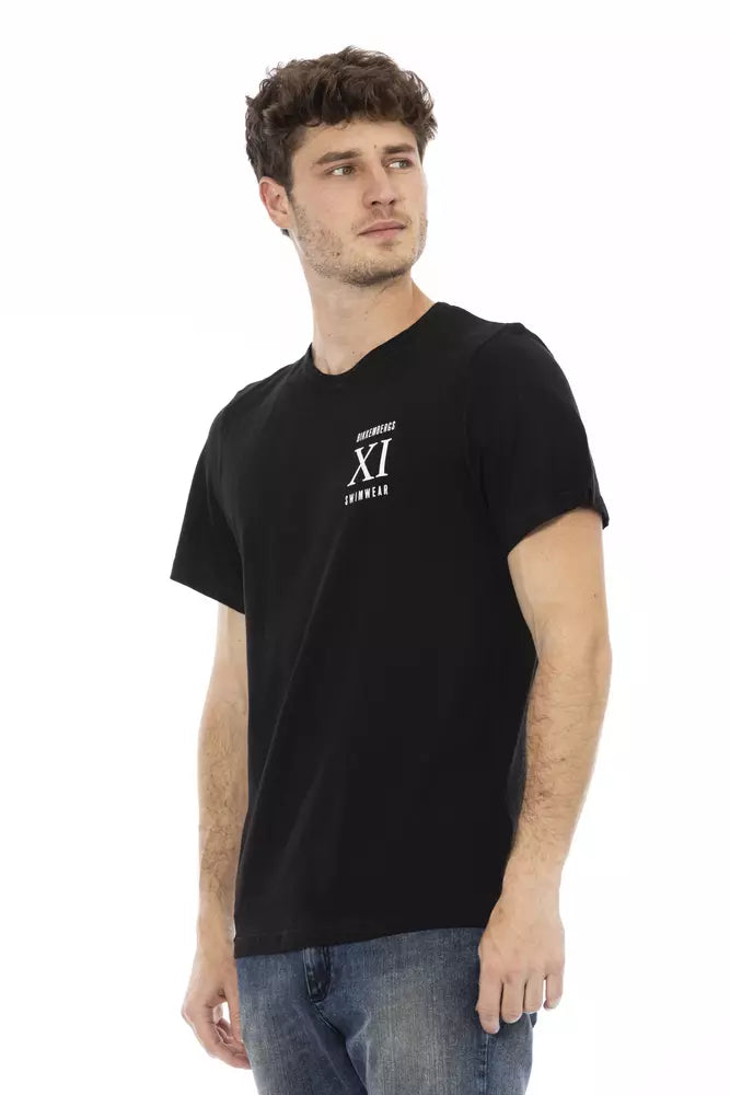 T-shirt da uomo in cotone nero