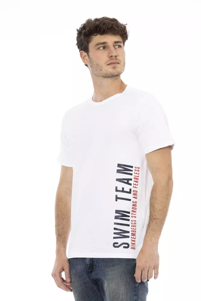 Weißes Herren-T-Shirt aus Baumwolle
