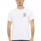 Elegant White Front Print T-Shirt