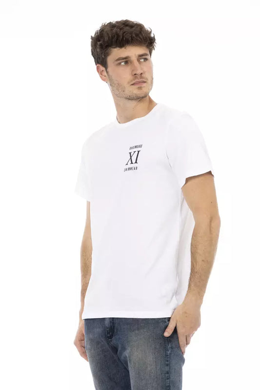 T-shirt da uomo in cotone bianco