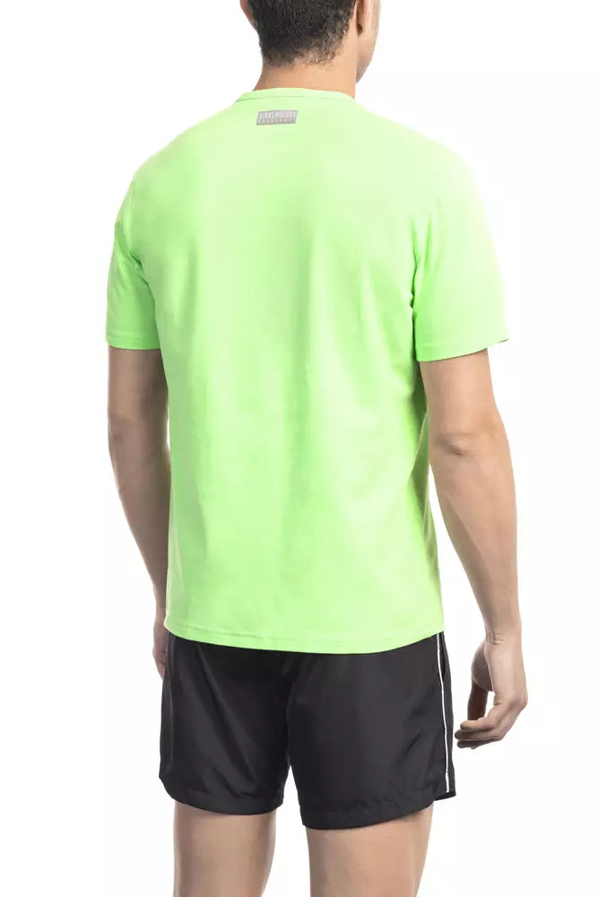Grünes Herren-T-Shirt aus Baumwolle