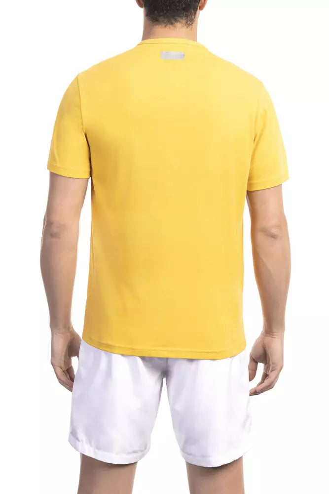 T-shirt da uomo in cotone giallo