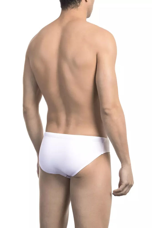 Costume da bagno da uomo in poliammide bianco