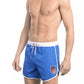 Blue Polyester Men Swim Short