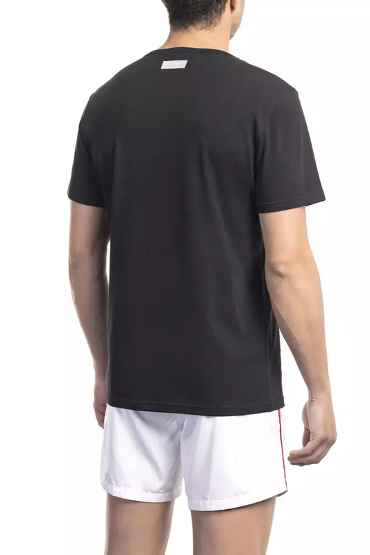 T-shirt da uomo in cotone nero