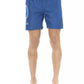 Blue Polyester Men Swim Short