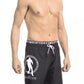 Sleek Layered Swim Shorts with Logo Detail