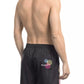 Black Polyester Men Swim Short