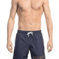 Blue Polyester Men Swim Short