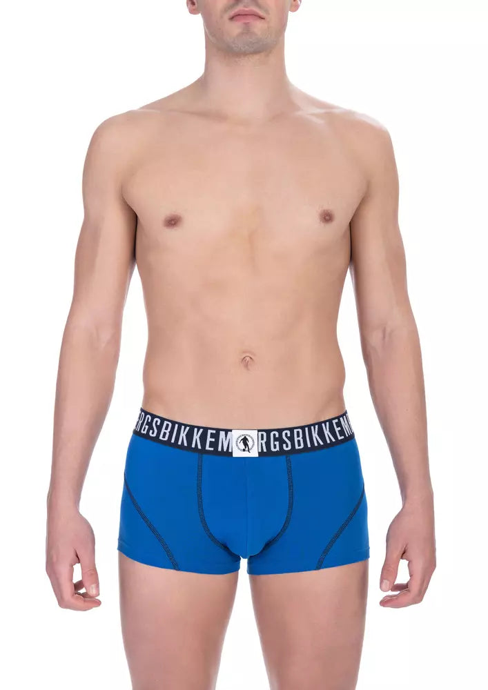 Confezione di boxer in cotone blu da uomo